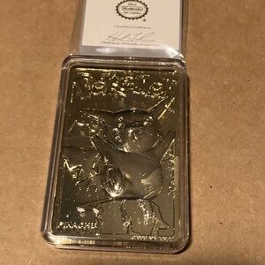 1999 23K Gold Pikachu Pokemon Card Burger King RARE